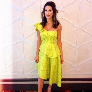 Lime green cocktail dress